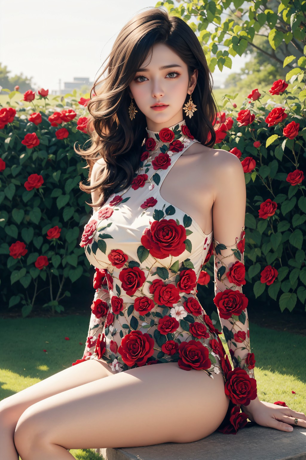 Rose Floral Dress