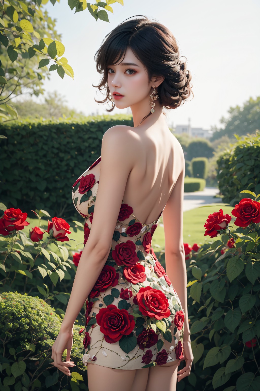 Rose Floral Dress