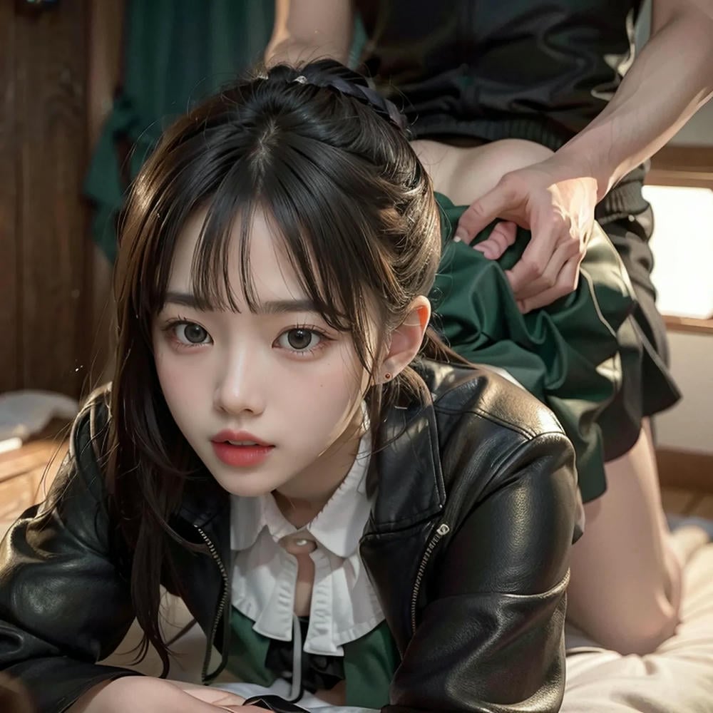 ★Patreon★ AI_Kaori - Leather-Clad Woman Reclining Suggestively - Part 1