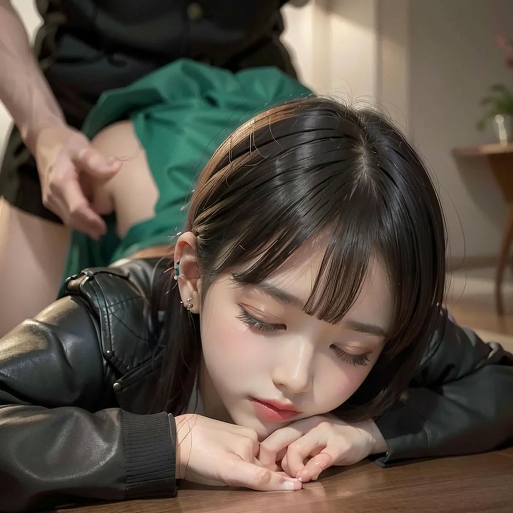 ★Patreon★ AI_Kaori - Leather-Clad Woman Reclining Suggestively - Part 2