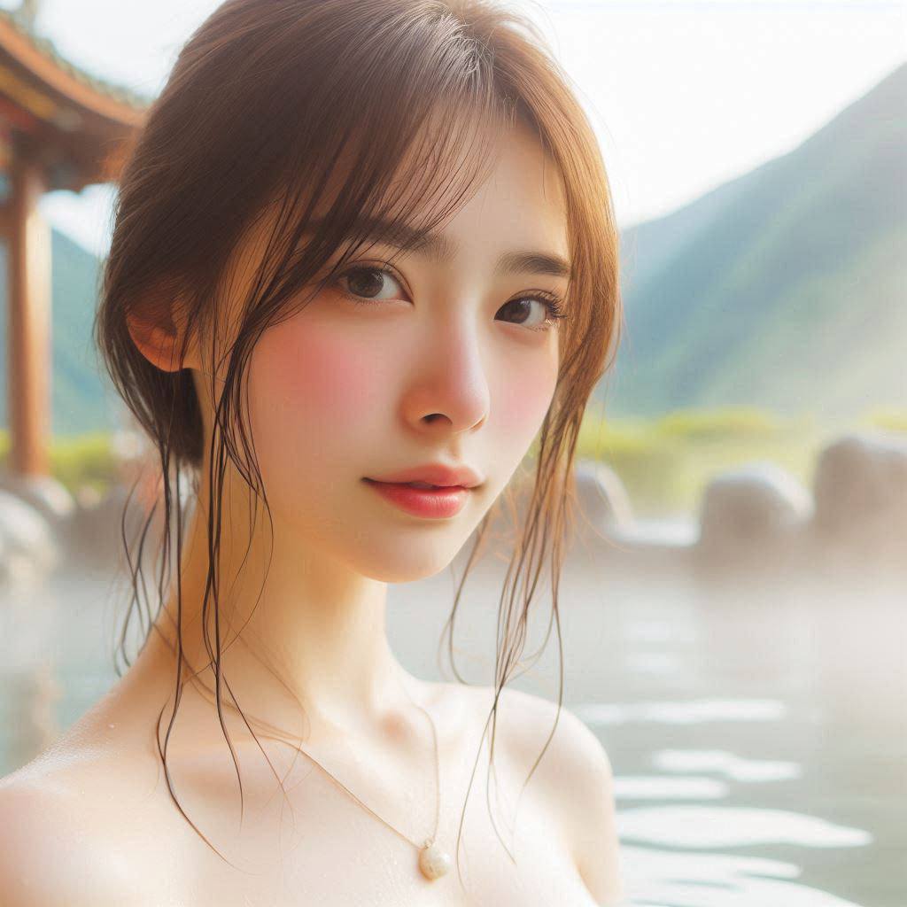 各國的妹子泡溫泉