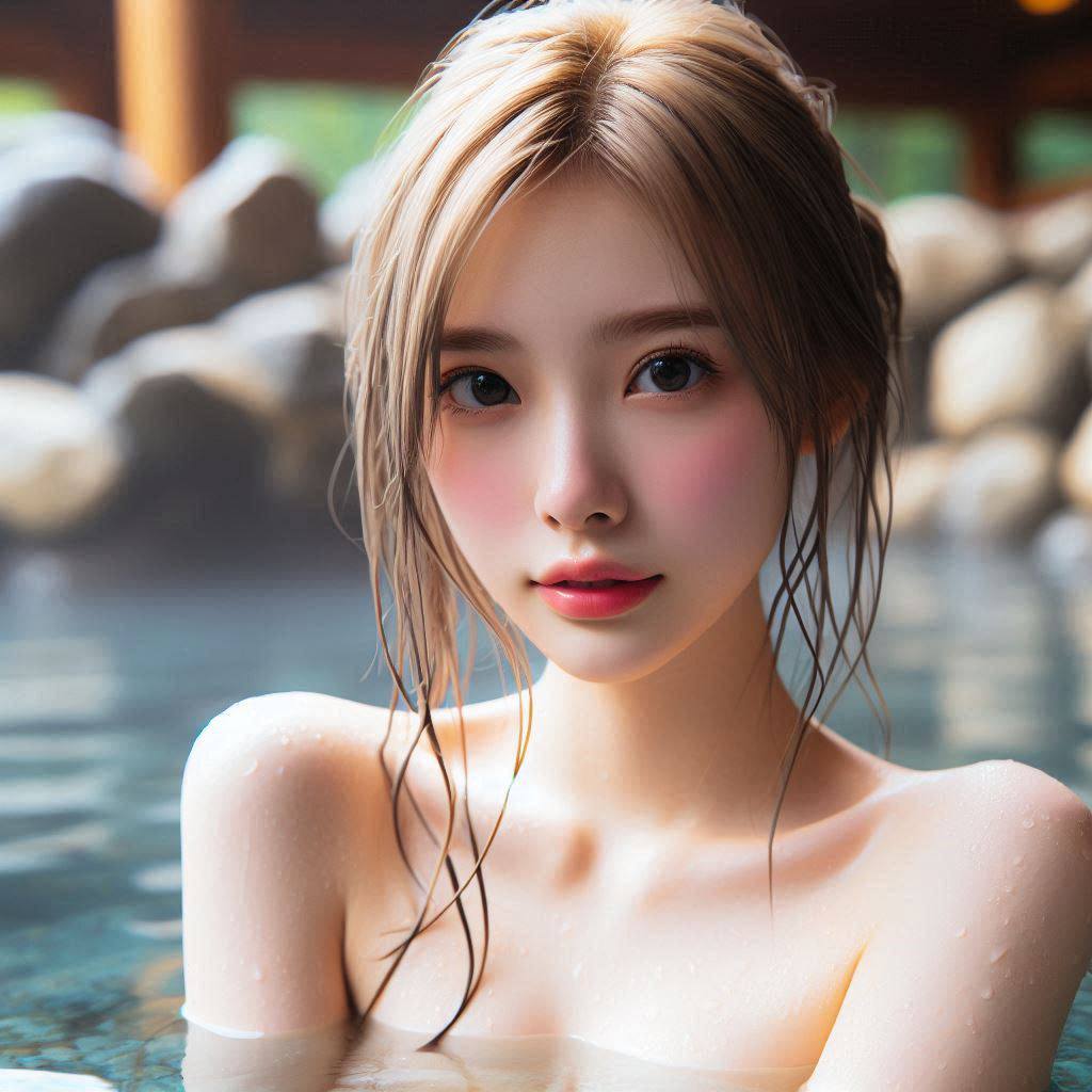 各國的妹子泡溫泉