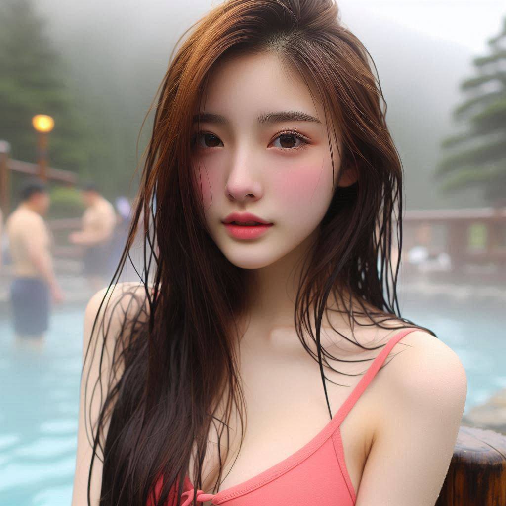 各國的妹子泡溫泉