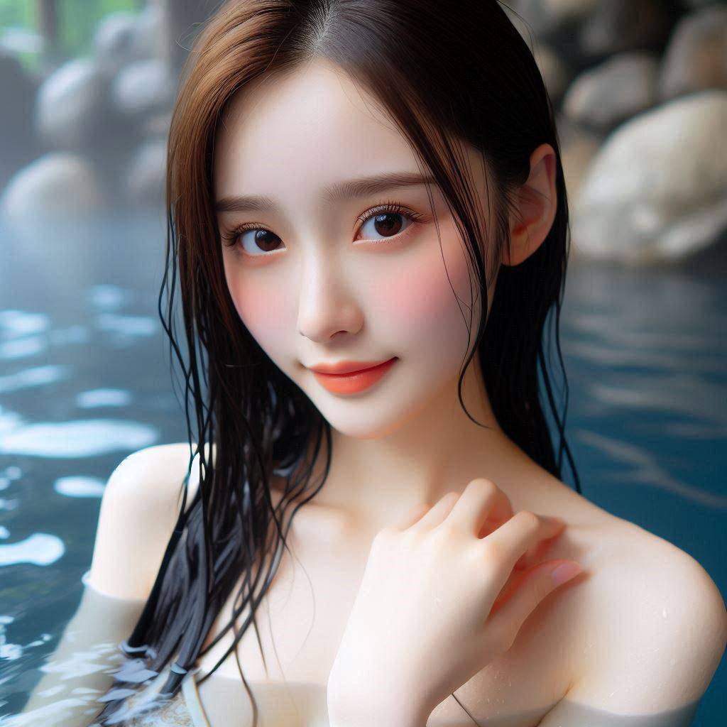 各國的妹子泡溫泉