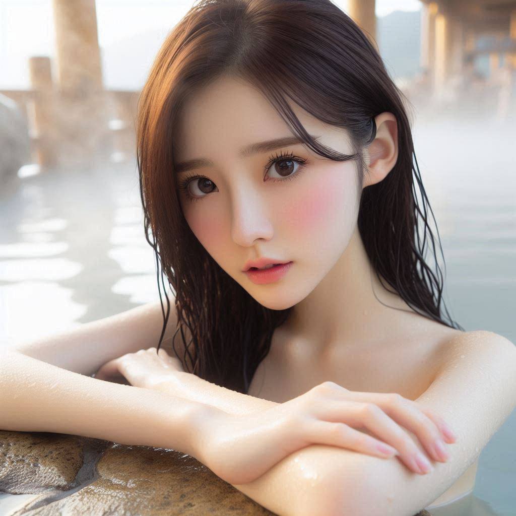 各國的妹子泡溫泉