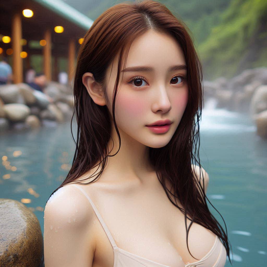 各國的妹子泡溫泉