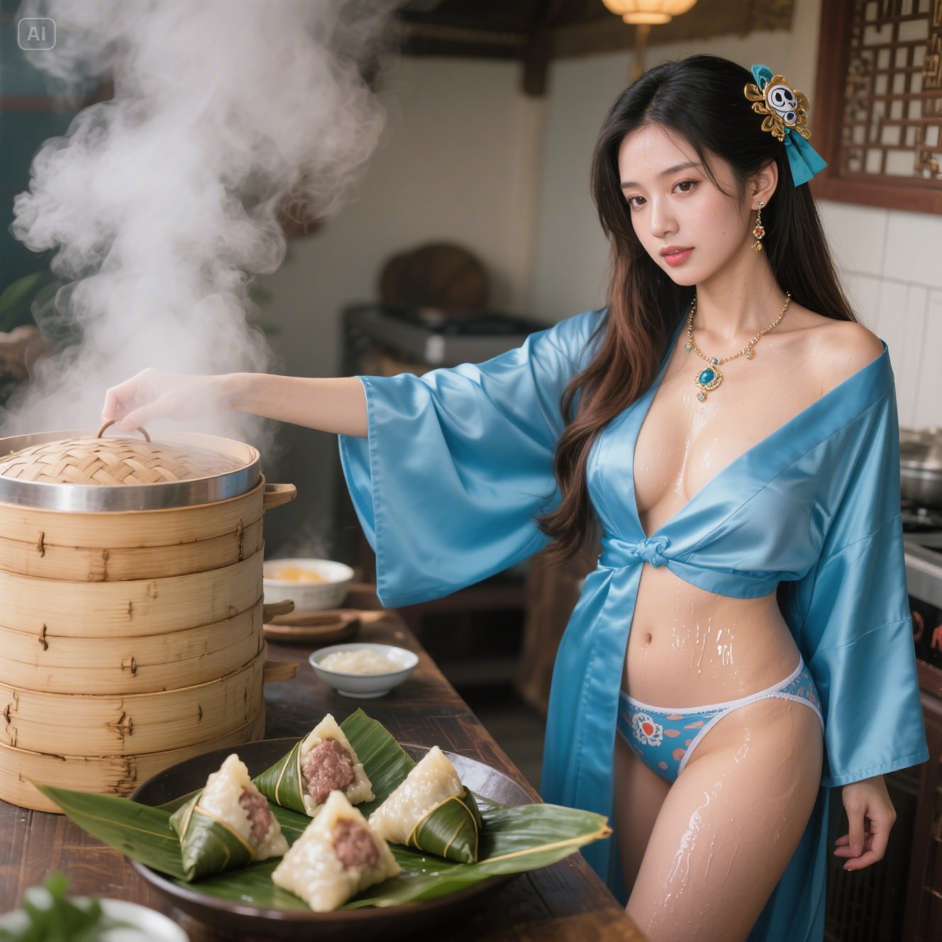每次過節就要在廚房忙