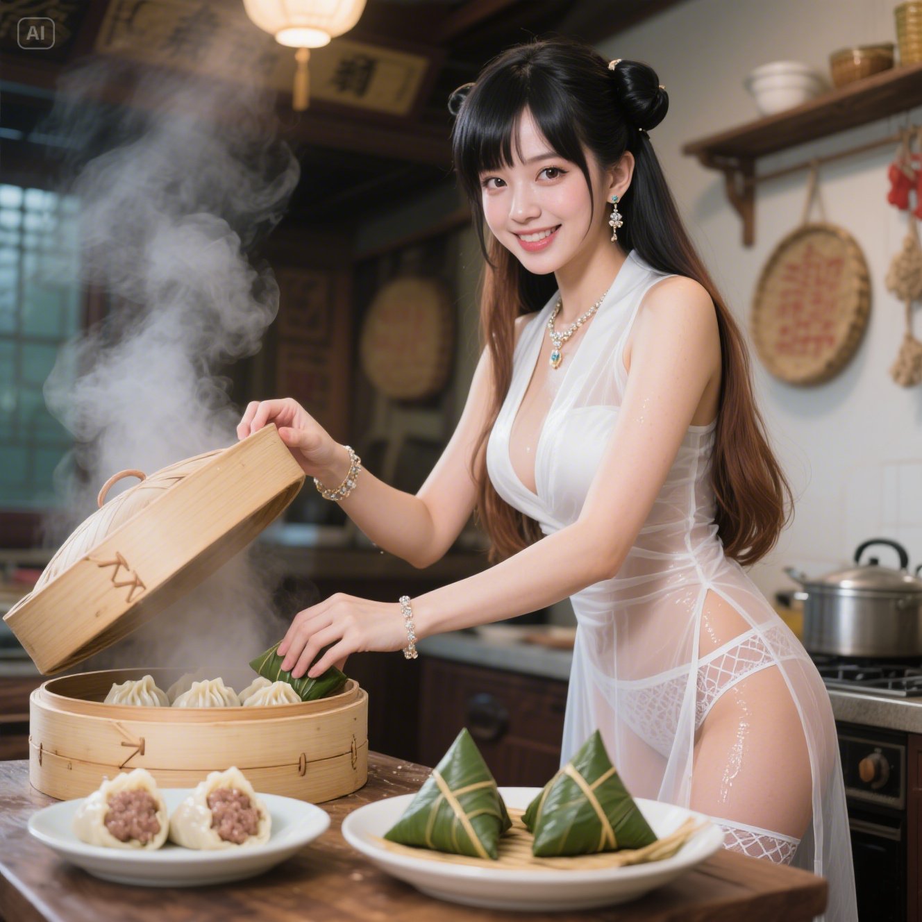 每次過節就要在廚房忙