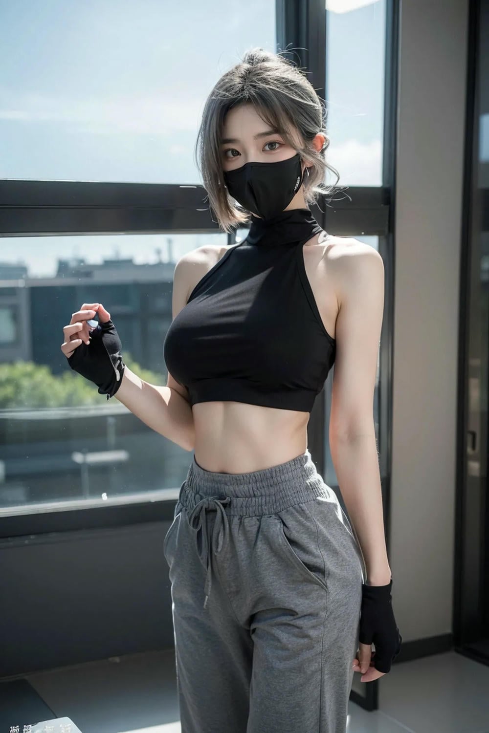 ★PATREON★ AI_KAORI - Sporty Girl with Mask On - Part 2