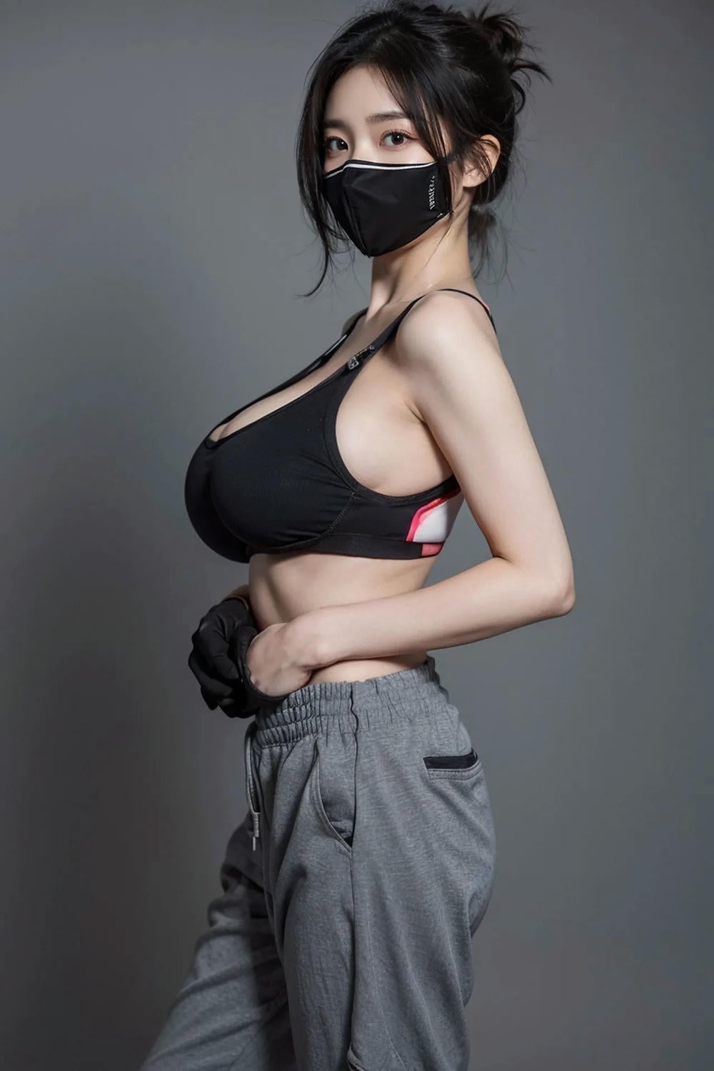 ★PATREON★ AI_KAORI - Sporty Girl with Mask On - Part 2