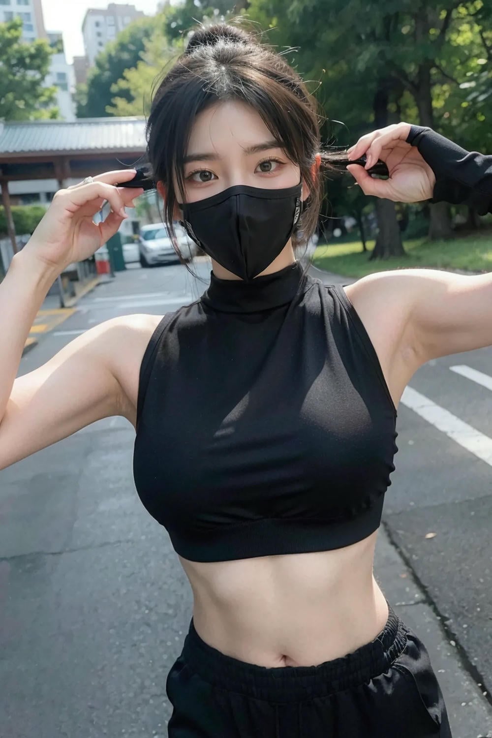 ★PATREON★ AI_KAORI - Sporty Girl with Mask On - Part 2