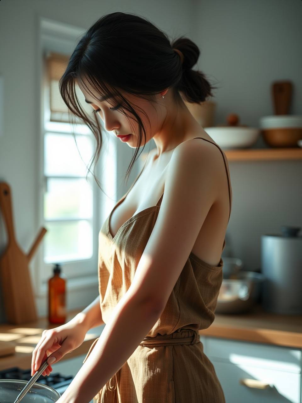 晨曦微露，廚間詩意