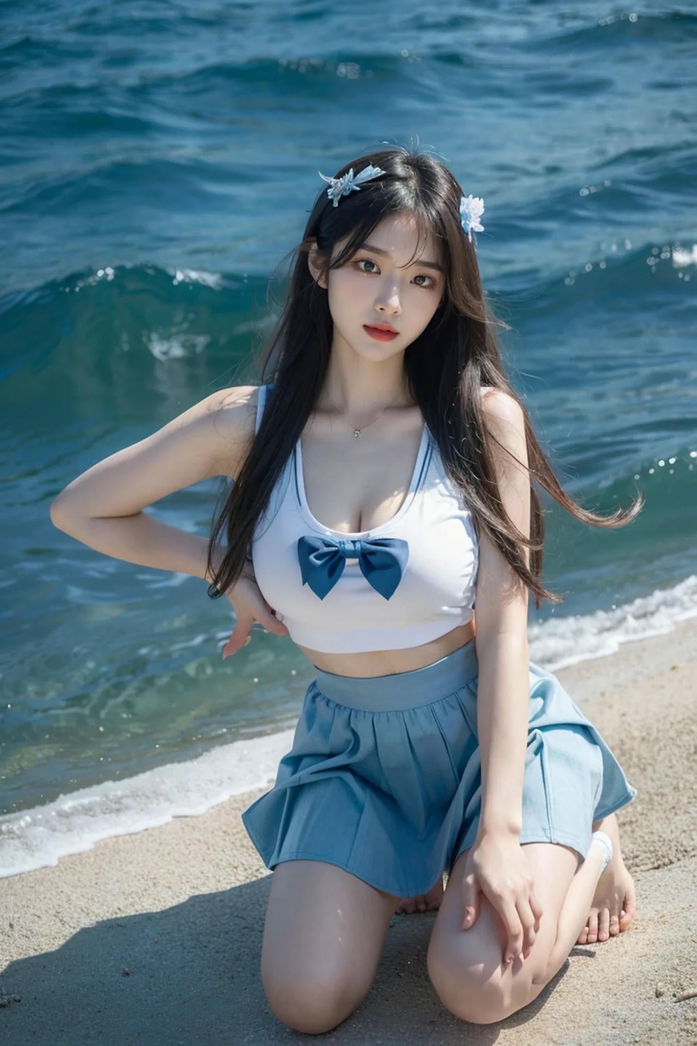 ★PATREON★ AI_KAORI - Long Hair Girl with Young Girl Outfit - Part 1