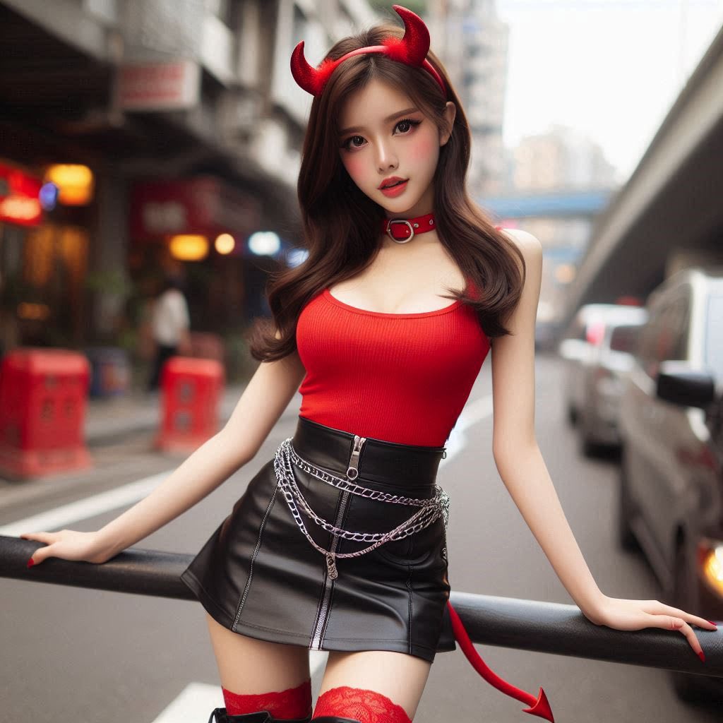 Little devil girl
