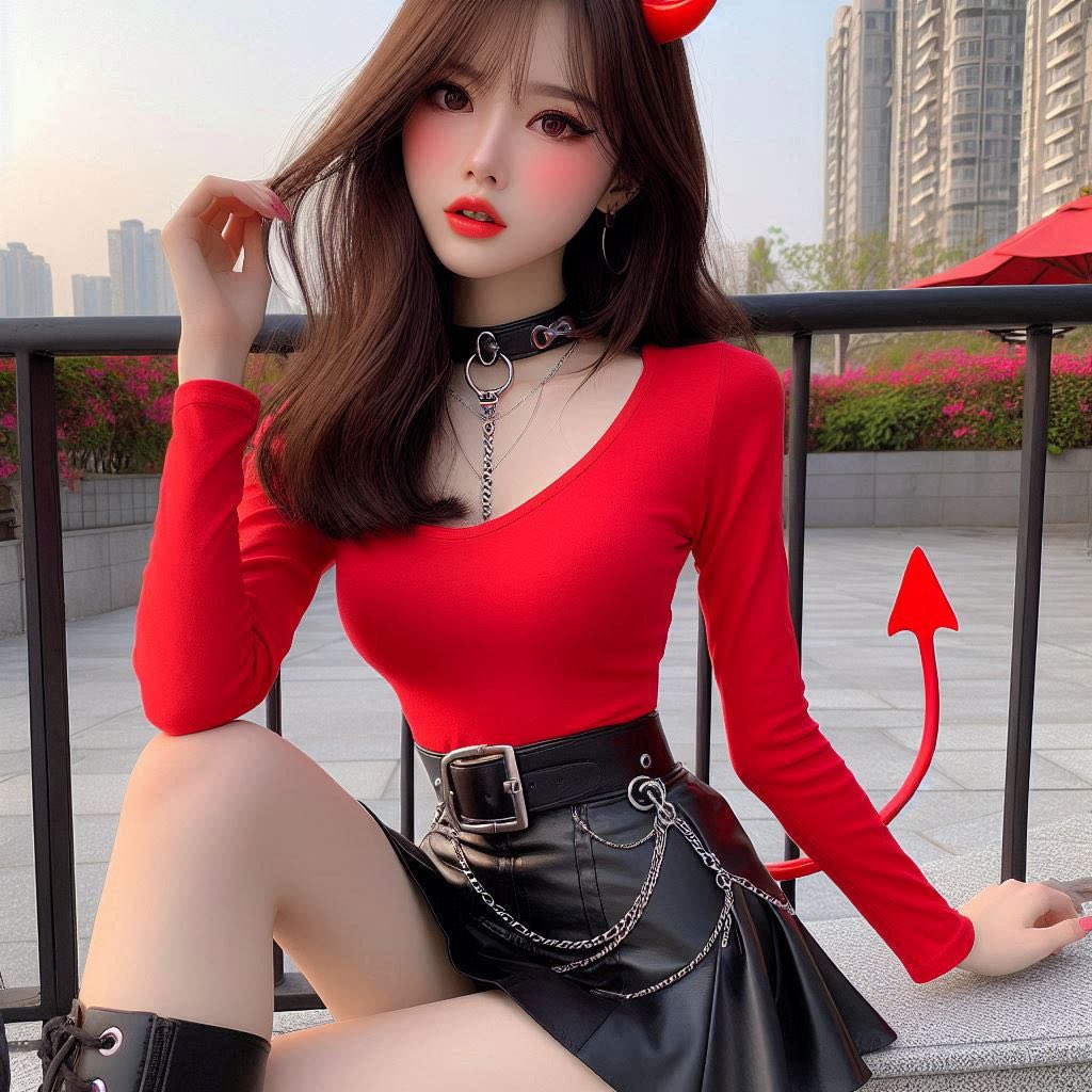 Little devil girl