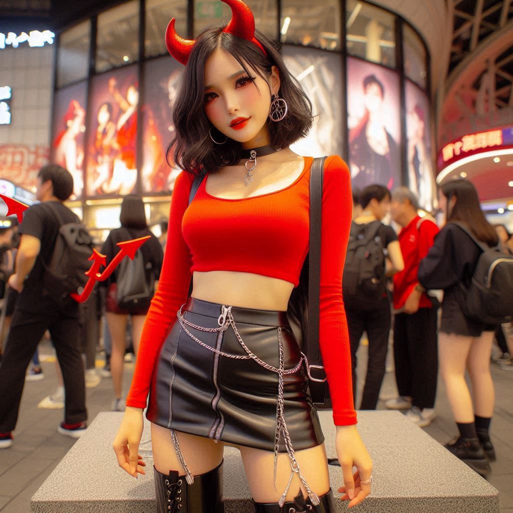 Little devil girl