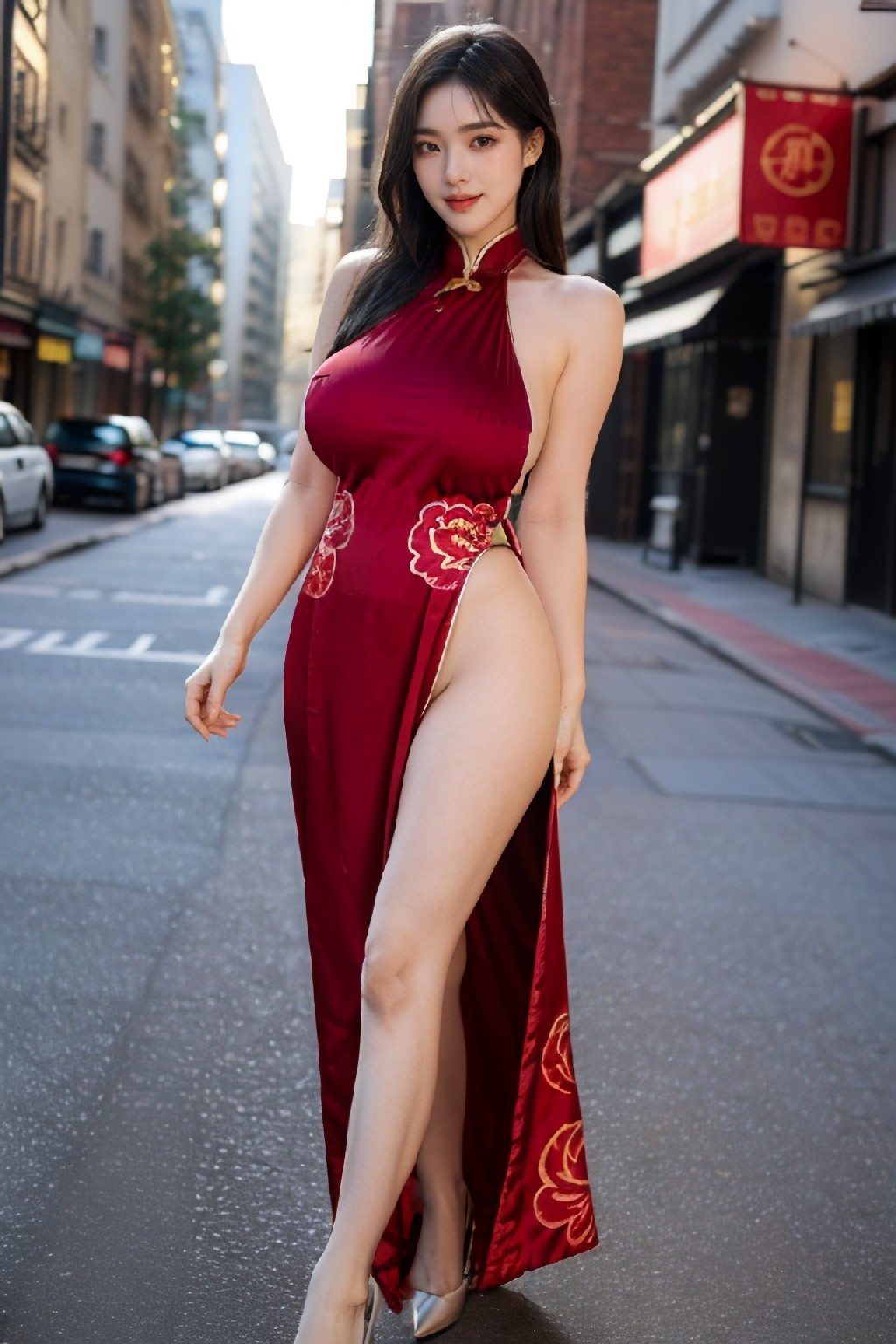 High-Slit Cheongsam
