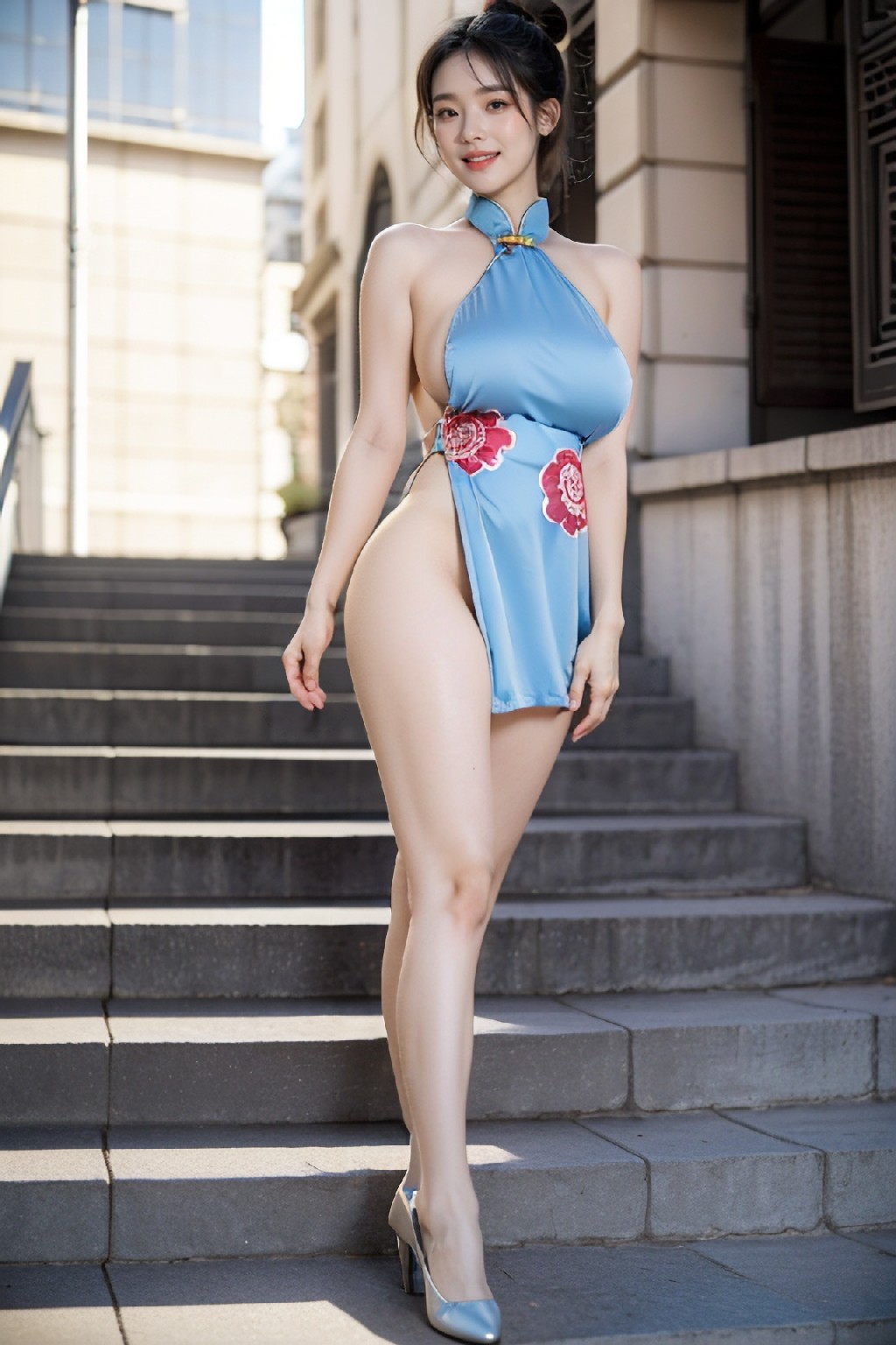 High-Slit Cheongsam