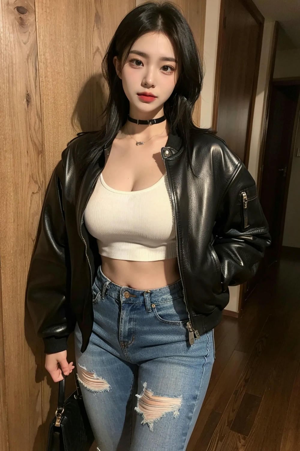 ★PATREON★ AI_KAORI - Hot Girl in Leather Jacket - Part 1