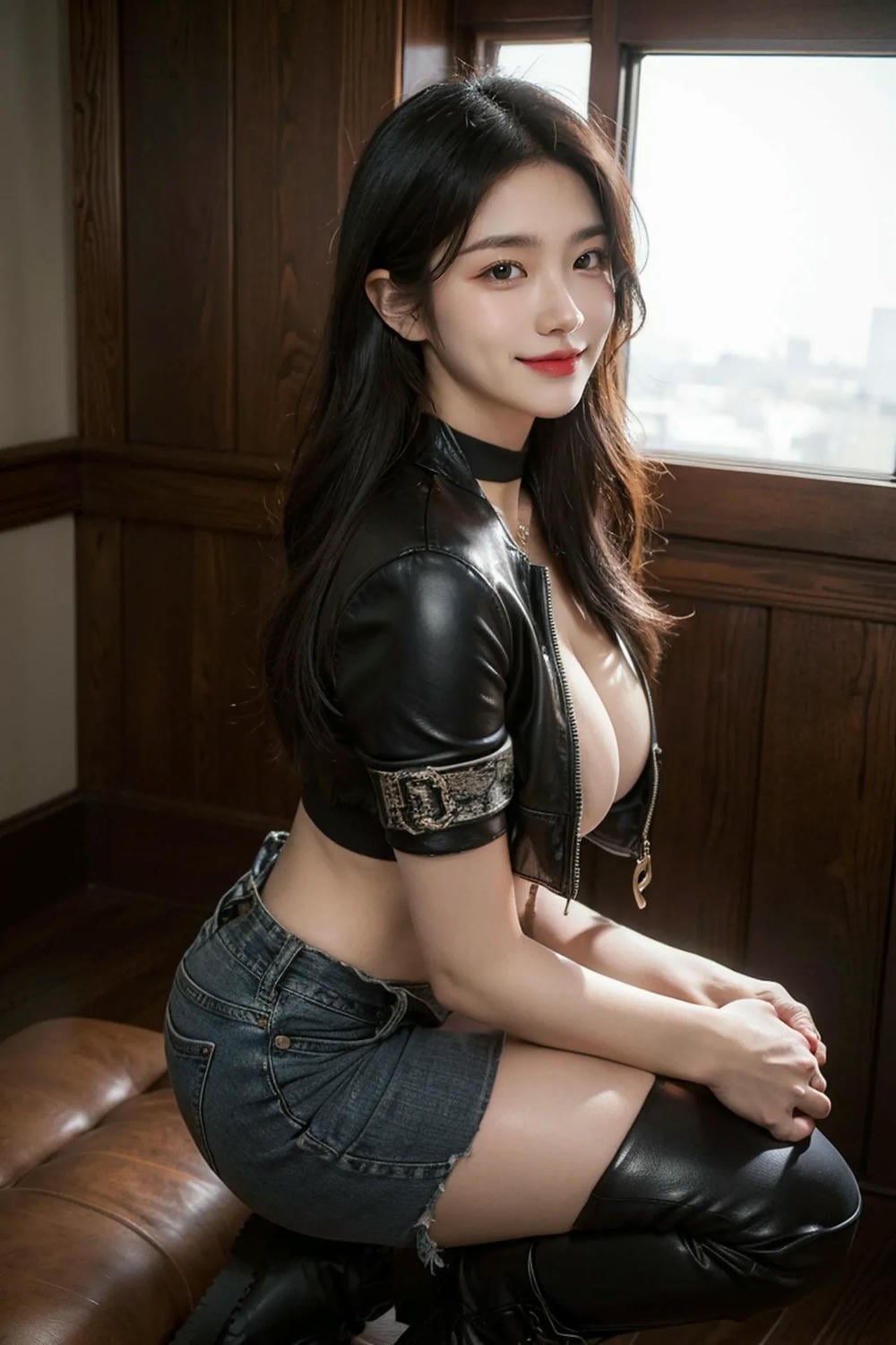 ★PATREON★ AI_KAORI - Hot Girl in Leather Jacket - Part 1