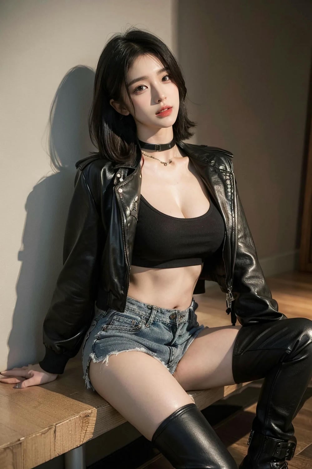 ★PATREON★ AI_KAORI - Hot Girl in Leather Jacket - Part 2