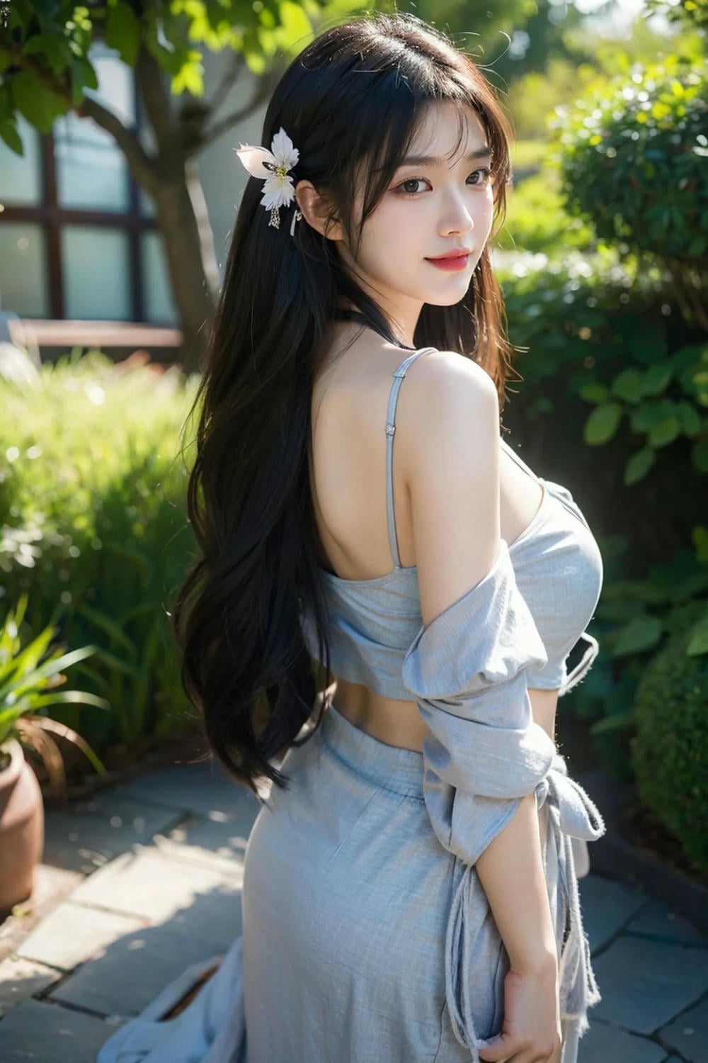★Patreon★ AI_Kaori - Fox-Eared Beauty in Garden Setting - Part 2