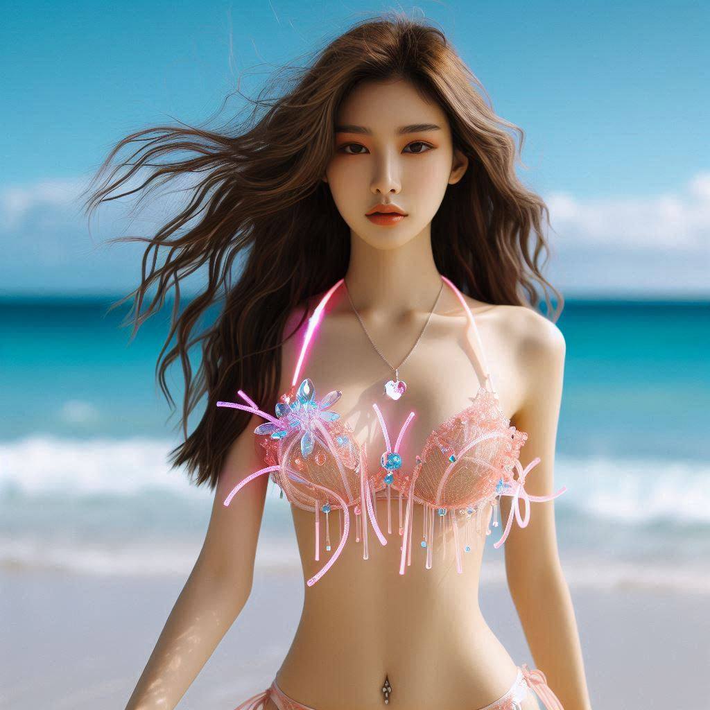 Beach meets swimsuit girl