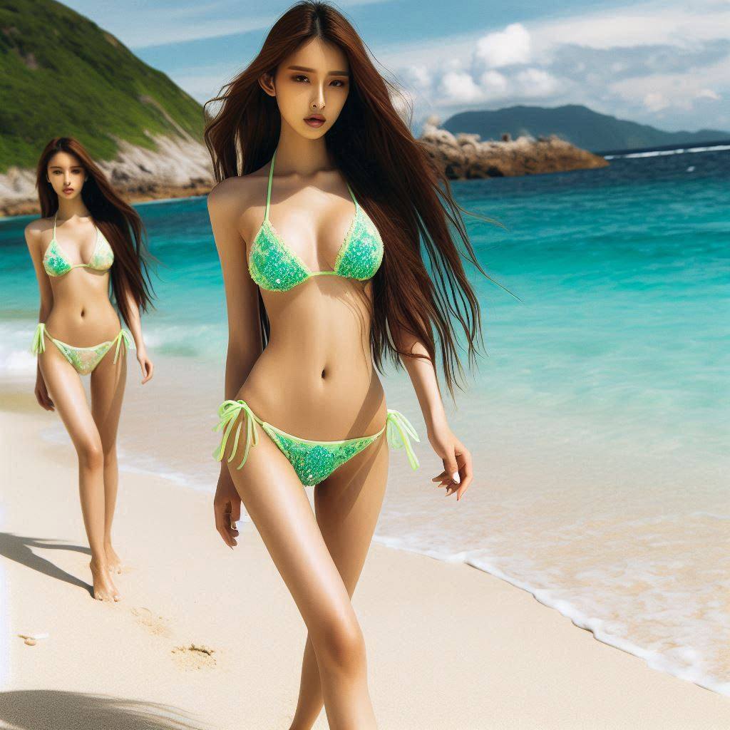 Beach meets swimsuit girl