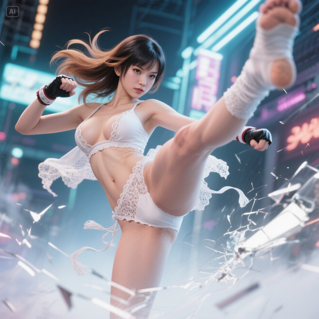 Move the muscles and bones to practice the kung fu on the legs