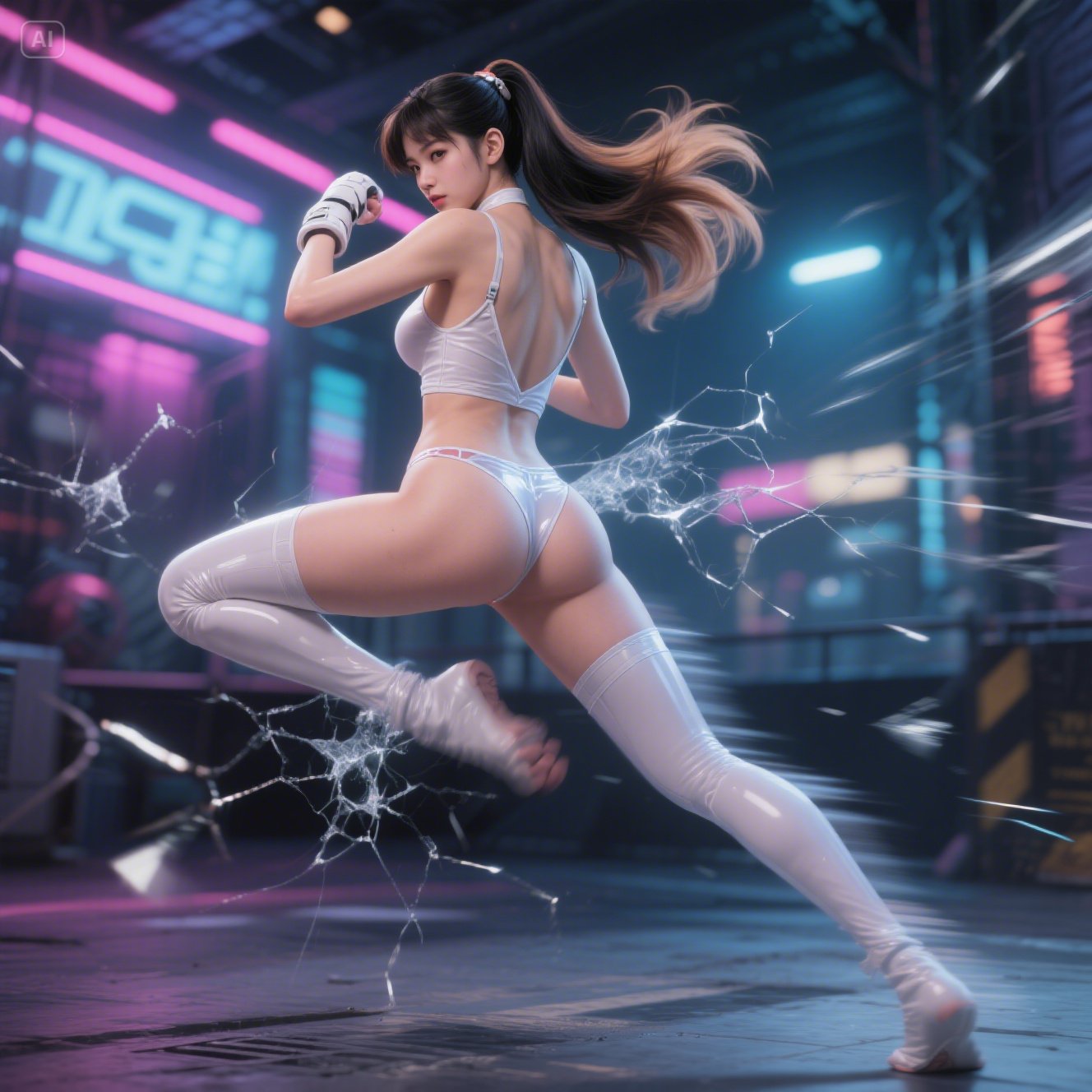 Move the muscles and bones to practice the kung fu on the legs
