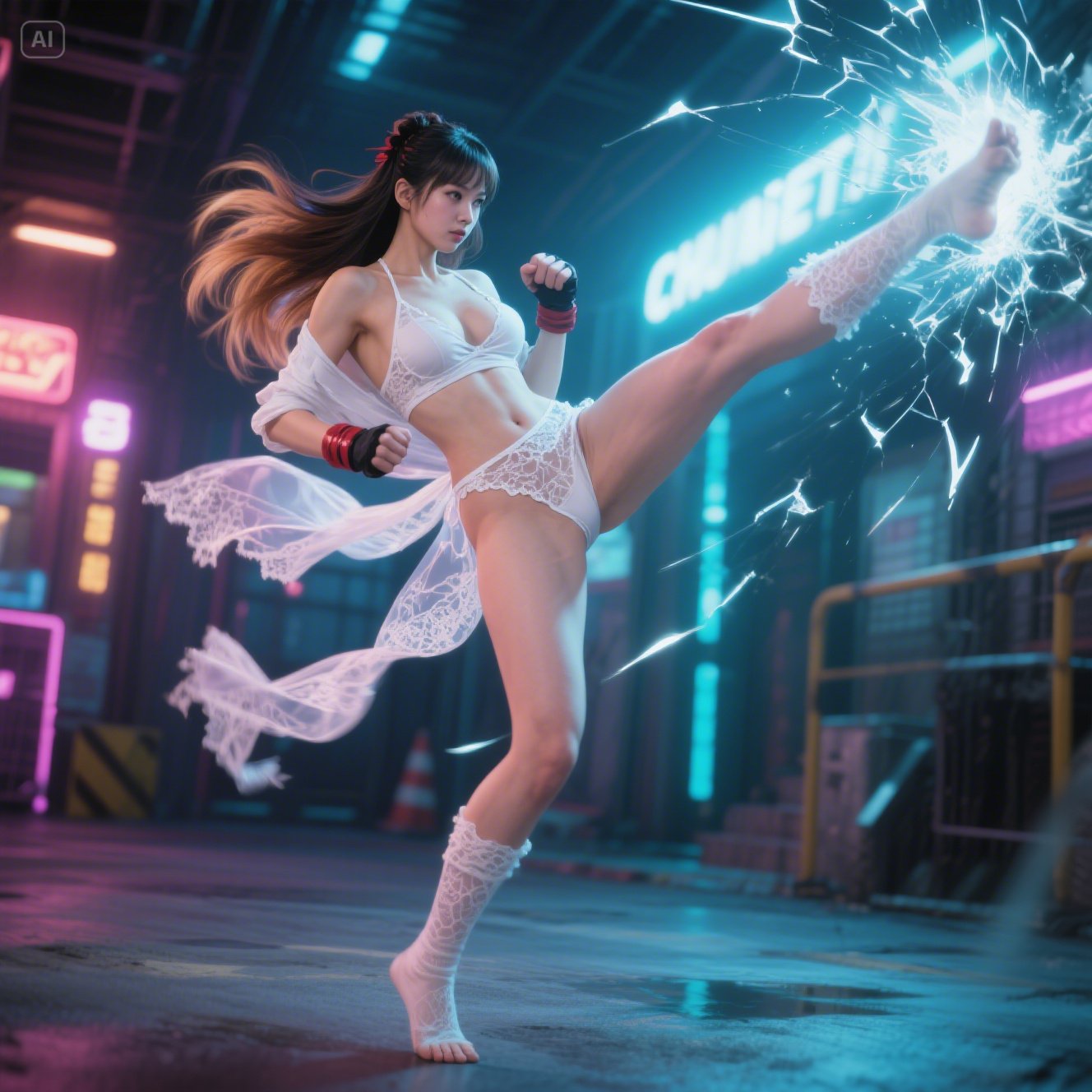 Move the muscles and bones to practice the kung fu on the legs