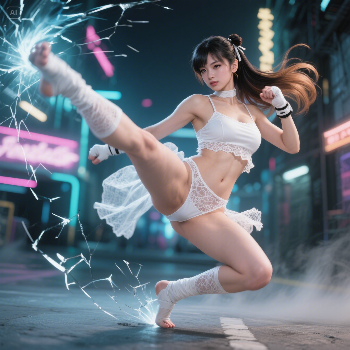 Move the muscles and bones to practice the kung fu on the legs