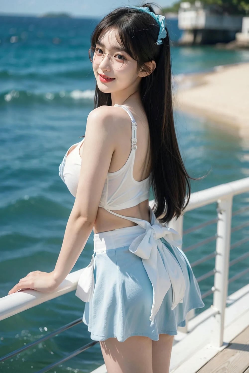 ★Patreon★ AI_Kaori - Long Hair Girl with Young Girl Outfit - Part 2