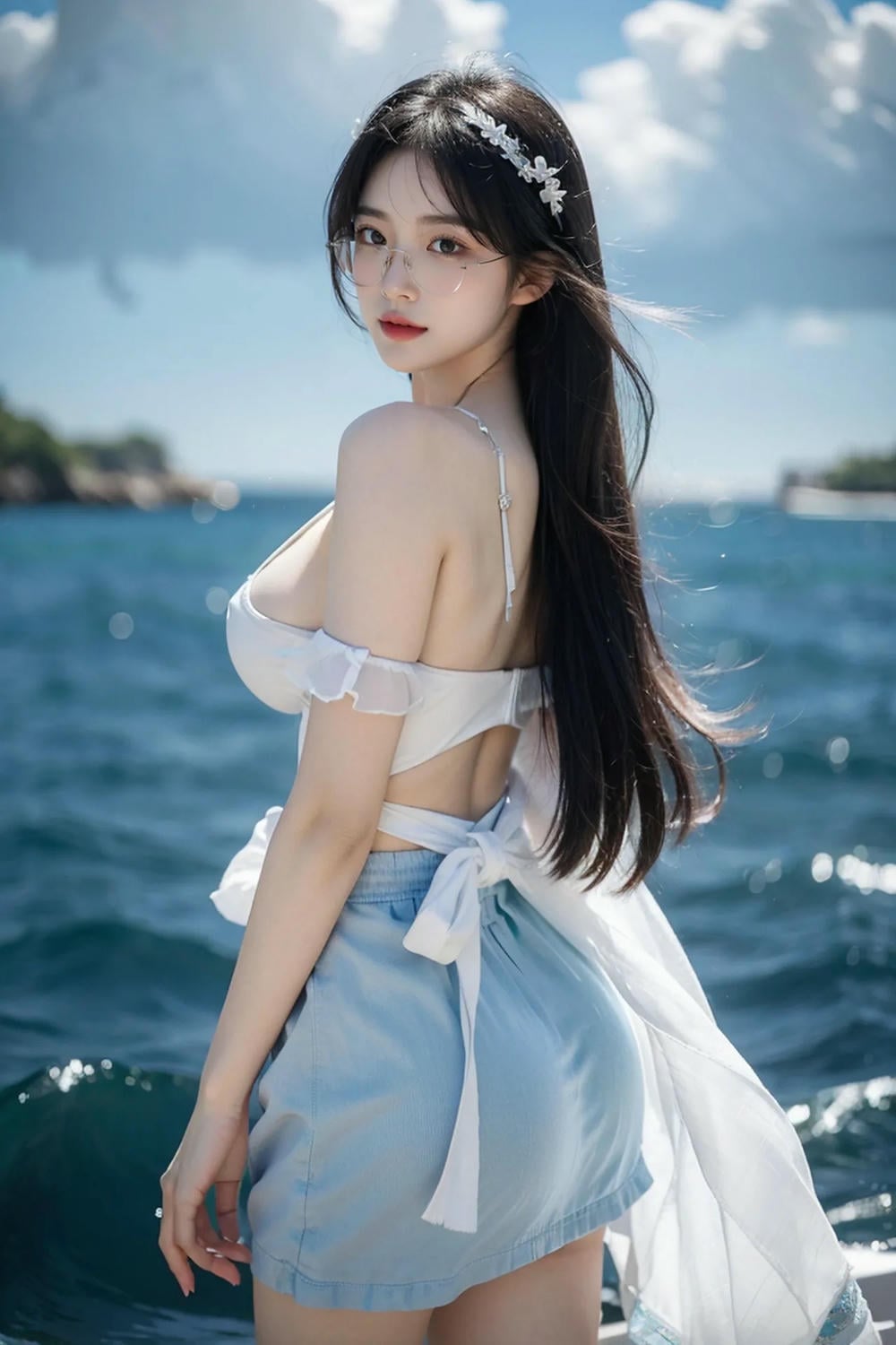 ★Patreon★ AI_Kaori - Long Hair Girl with Young Girl Outfit - Part 2