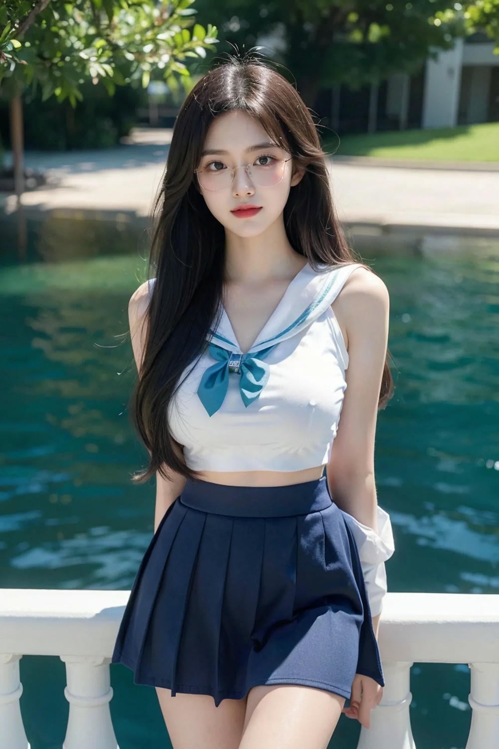 ★Patreon★ AI_Kaori - Long Hair Girl with Young Girl Outfit - Part 2
