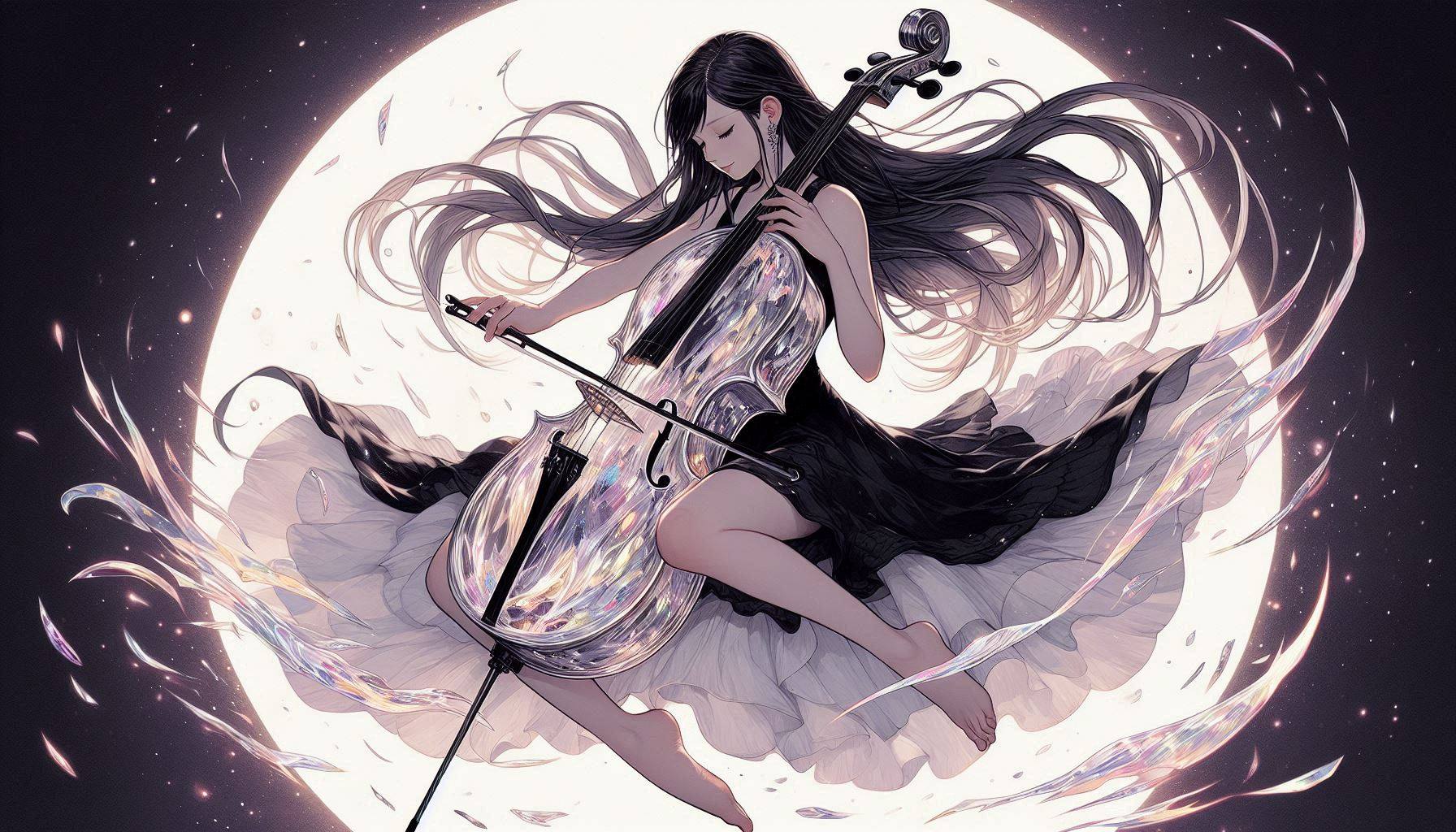 Sister playing the cello