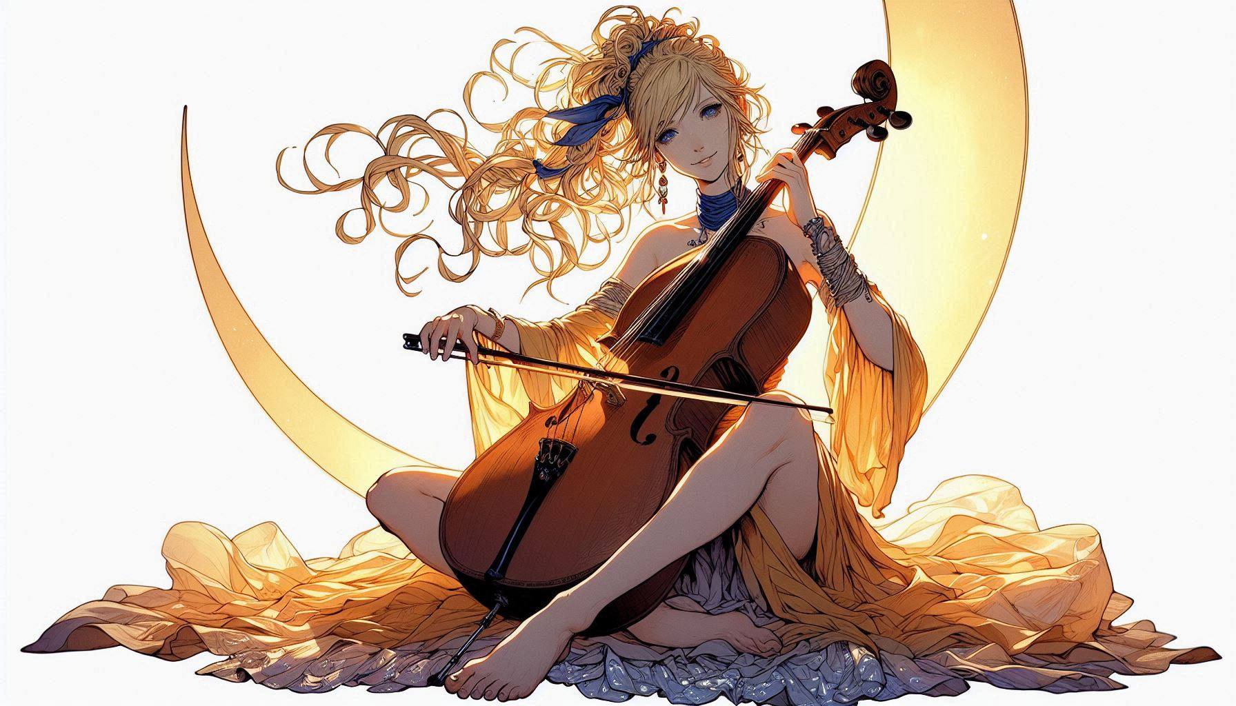 Sister playing the cello