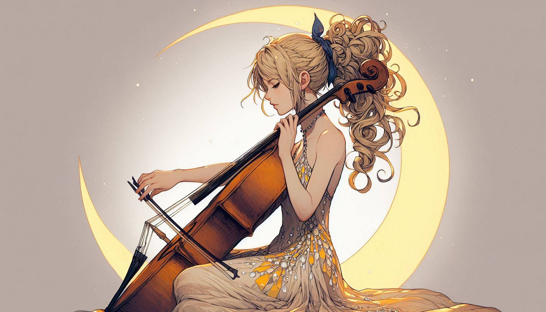 Sister playing the cello
