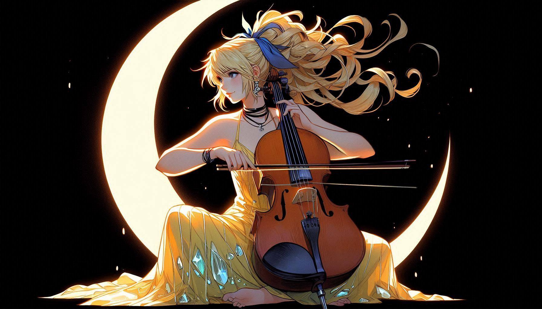 Sister playing the cello
