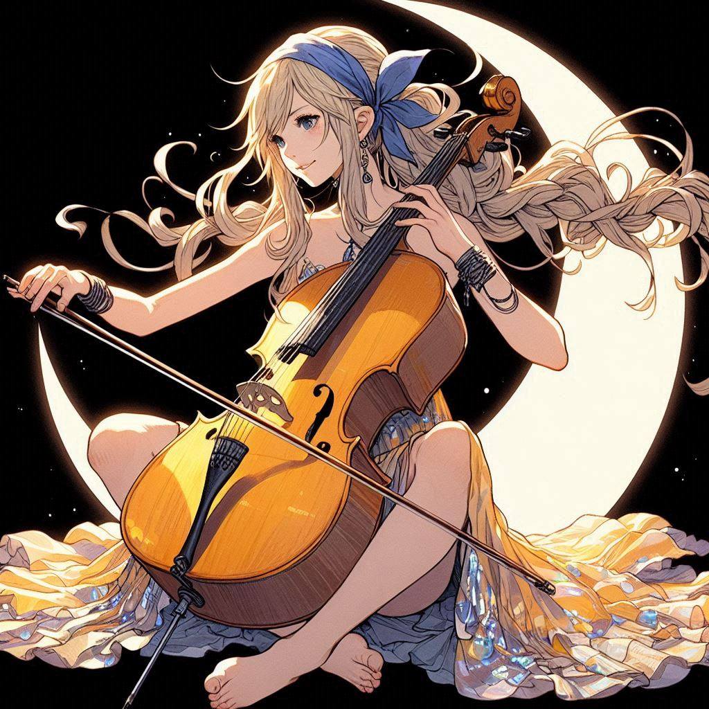 Sister playing the cello