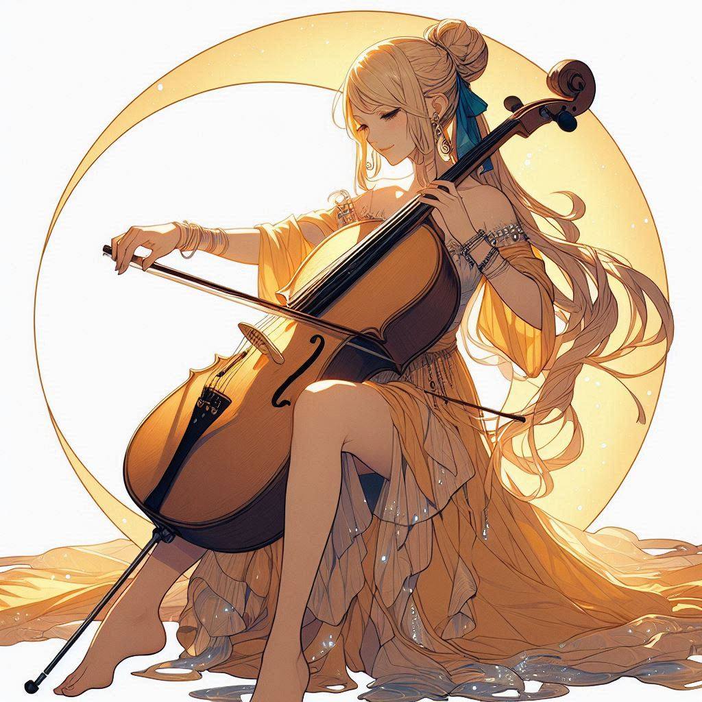 Sister playing the cello