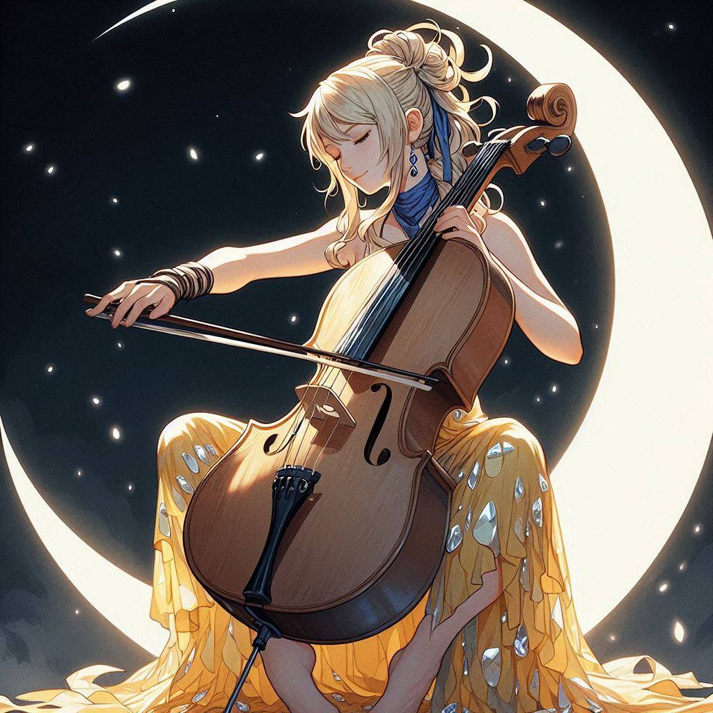 Sister playing the cello