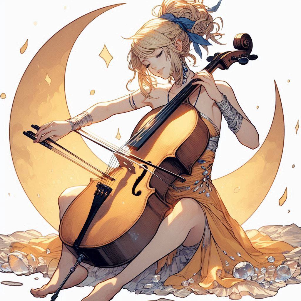 Sister playing the cello