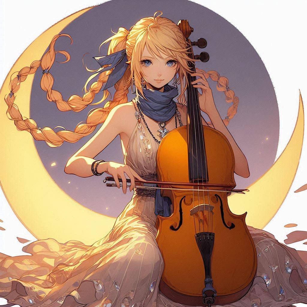 Sister playing the cello