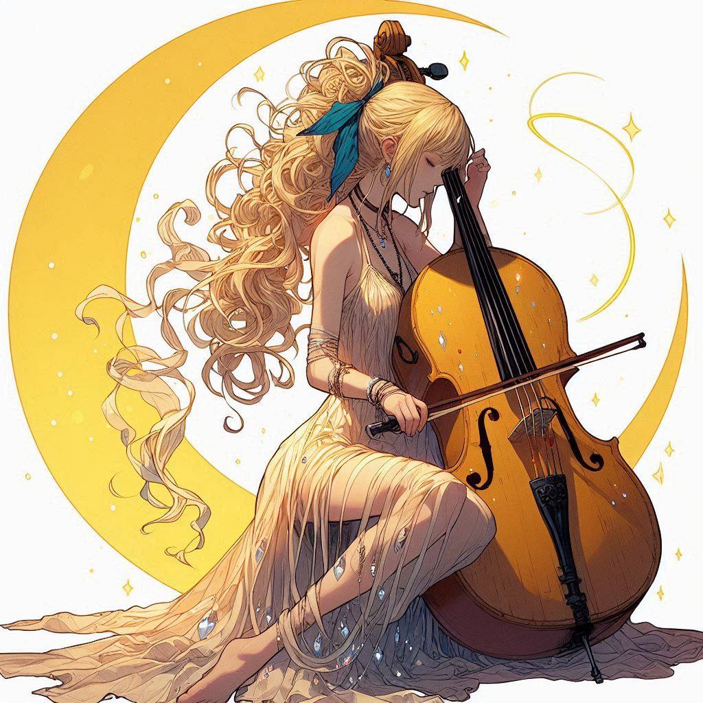 Sister playing the cello