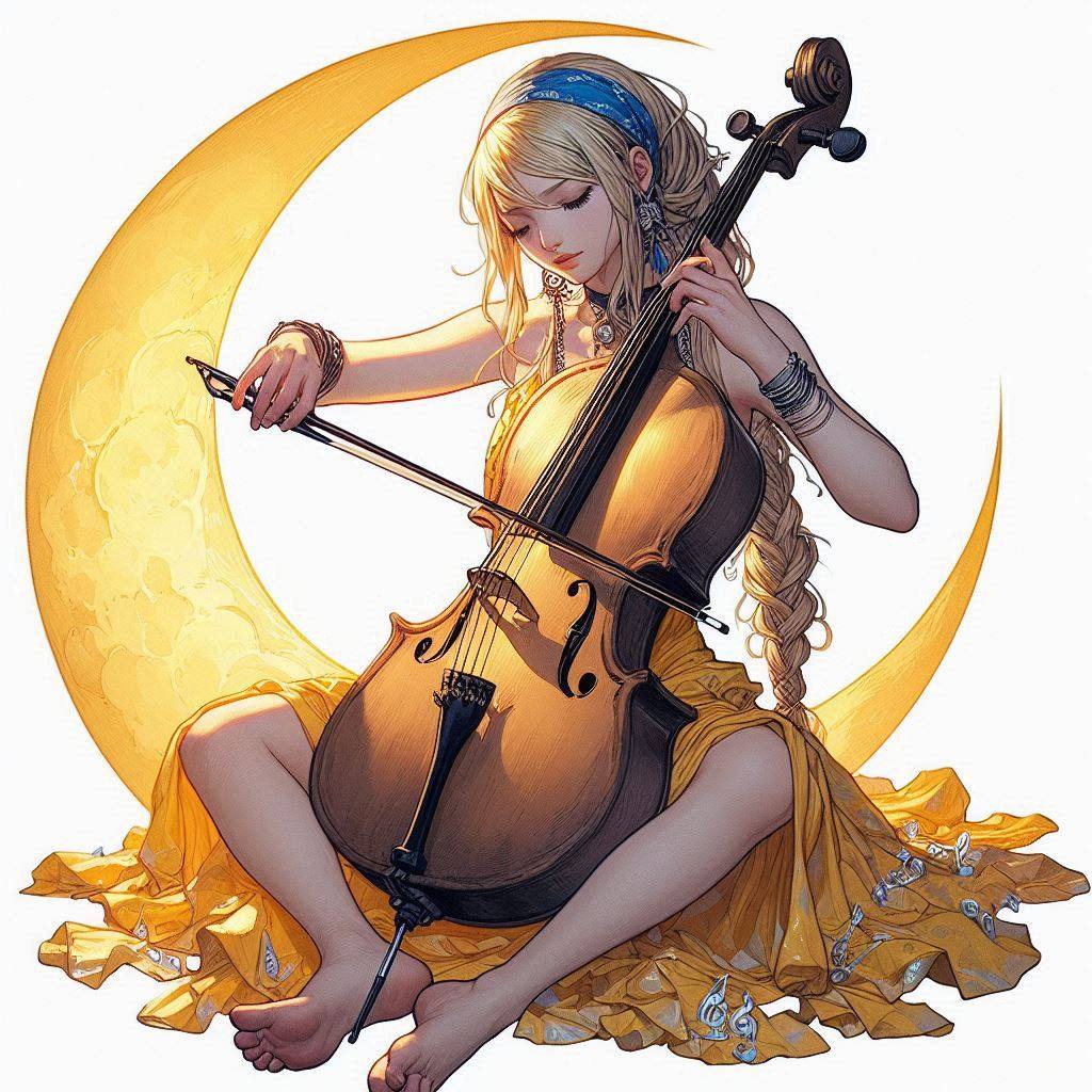 Sister playing the cello