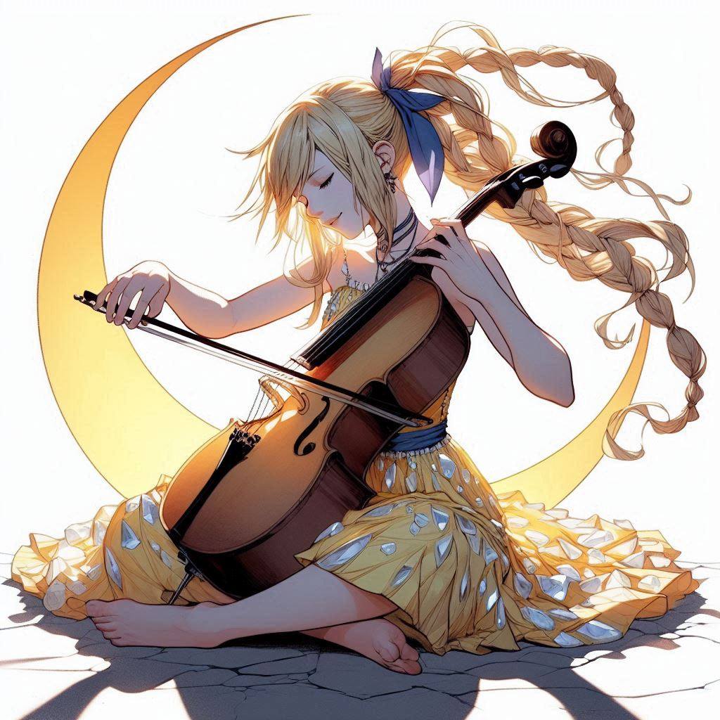Sister playing the cello