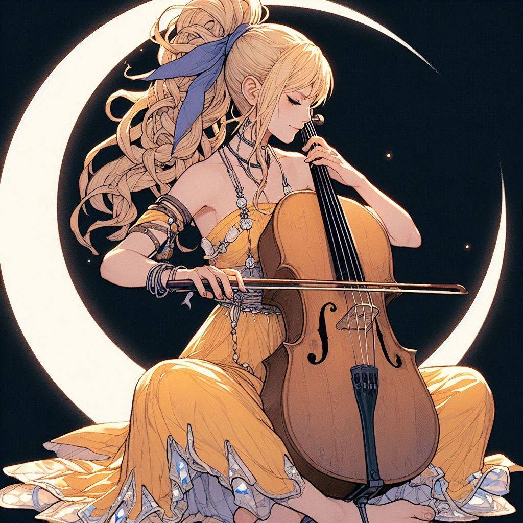Sister playing the cello