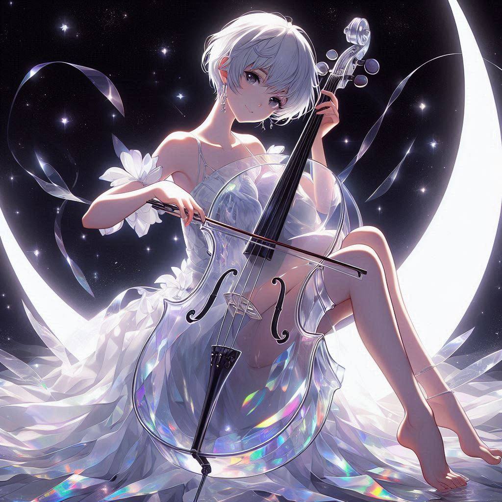 Sister playing the cello