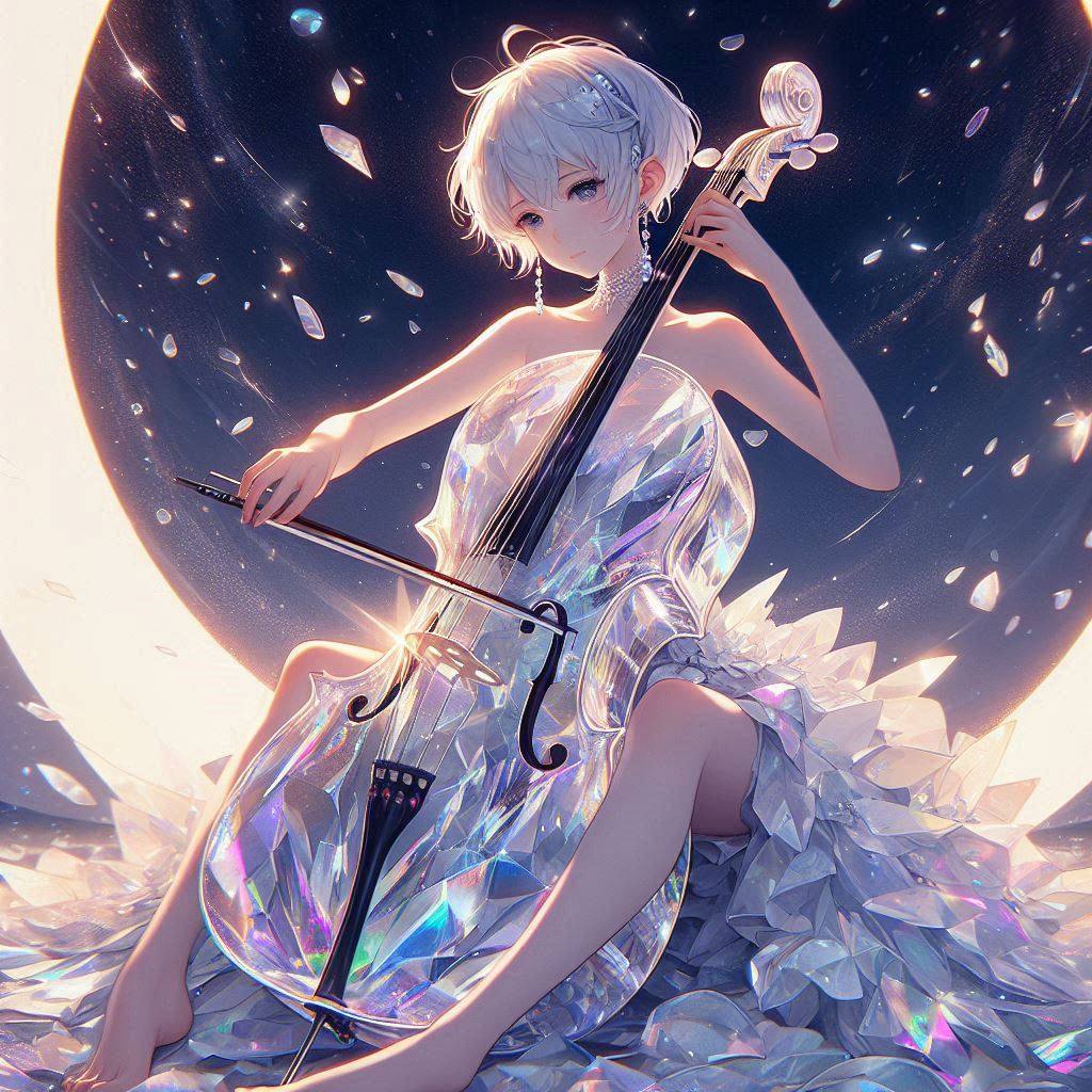 Sister playing the cello